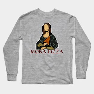 Mona Pizza - Pixel Art Long Sleeve T-Shirt